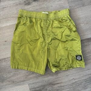 Stone Island Lime Green Shorts